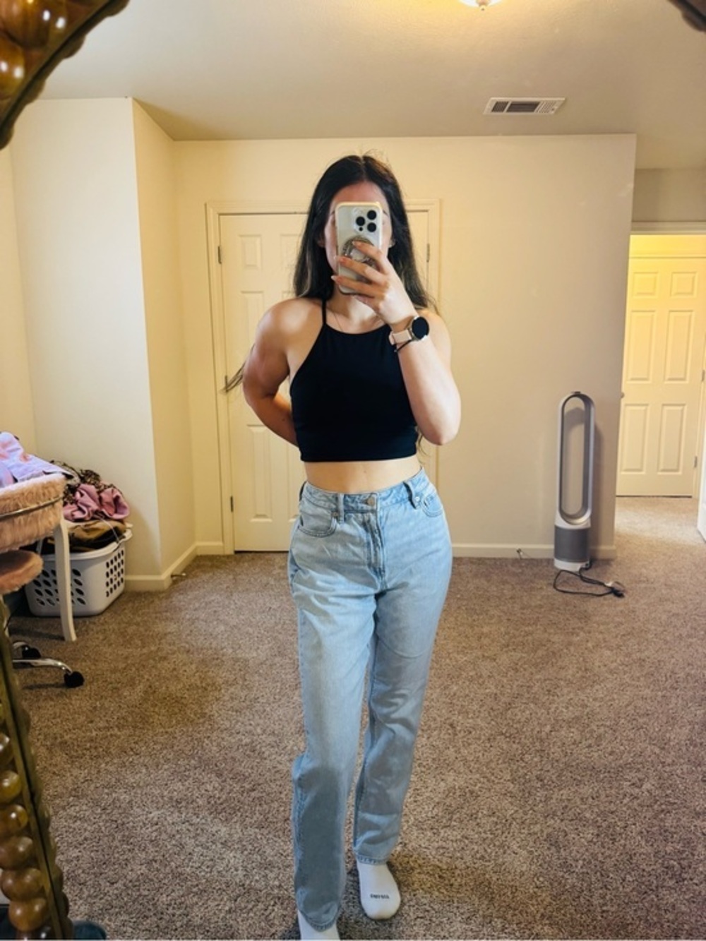 American Eagle Strigid High-Rise Straight Jeans Size 6 Regular Light Wash